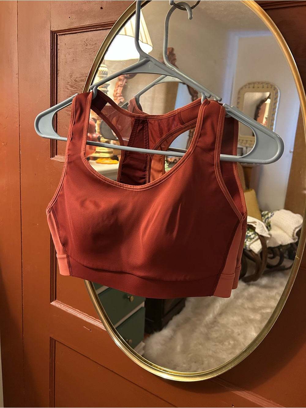 Athleta Rust Racerback High-Support Sports Bra